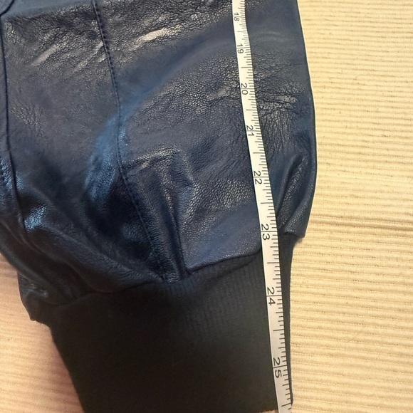 Blue Faux Leather Joggers for Effortless Style and Comfort size Large - Picture 6 of 12